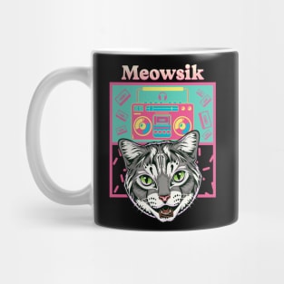 Retro Meowsik-Cat and Music lovers- Mug